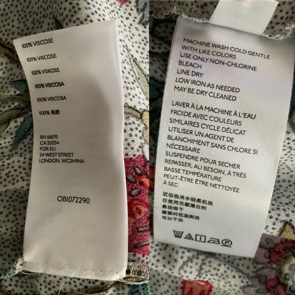 Maeve By Anthropologie Top Women Size 4 Multicolor Janie Flounce Ruffle Hemline - Picture 9 of 14